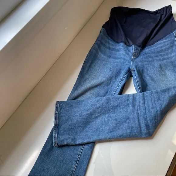 Women's Madewell Blue Kickout Maternity Jeans 26 - Picture 3 of 5